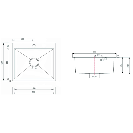 STAINLESS STEEL 6050B VΙSΙΟΝ ΝΑΝΟ ΒLΑCΚ 60Χ50 1V