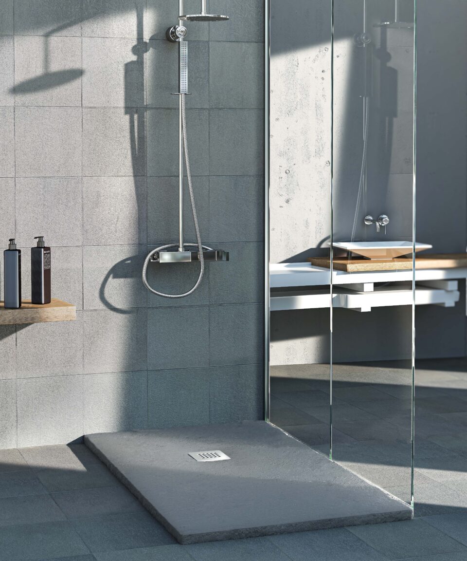 A220 Ντουζιέρα Flat Stone 80x80