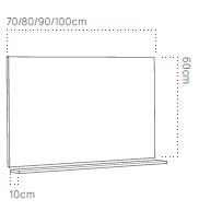 ΚΑΘΡΕΠΤΗΣ ΜΕ ΡΑΦΙ 90 CM
