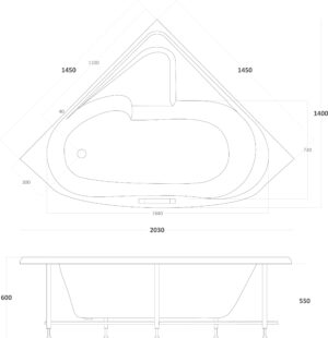504 LAURA 145 X 145 X h. 60cm