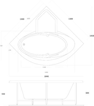 547 VENUS 130 X 130 X h. 60cm