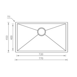 STAINLESS STEEL 11906 FΙLΟ QUΑDRΑ (77Χ45)