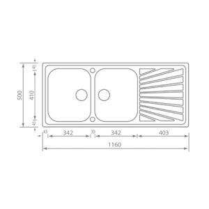 STAINLESS STEEL 11457 COMETA SATINE (116X50)