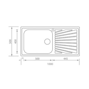 STAINLESS STEEL 11446 COMETA SATINE (100X50)