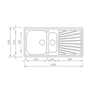 STAINLESS STEEL 11455 COMETA SATINE (100X50)