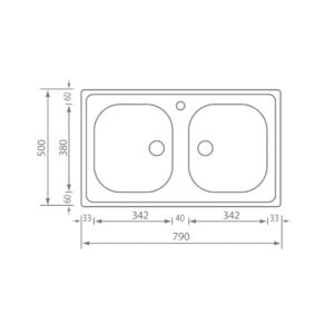 STAINLESS STEEL 11502 MONDIAL (79X50)