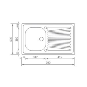 STAINLESS STEEL 11561 MONDIAL (79X50)