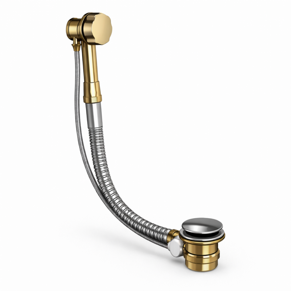 Βαλβίδα Clic Clac Αποχέτευσης Μπανιέρας 60εκ Ορειχάλκινη