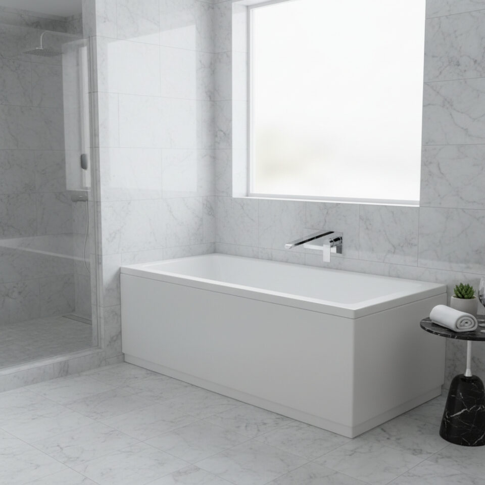 Ευθύγραμμη Μπανιέρα 531 Quadra 180x80