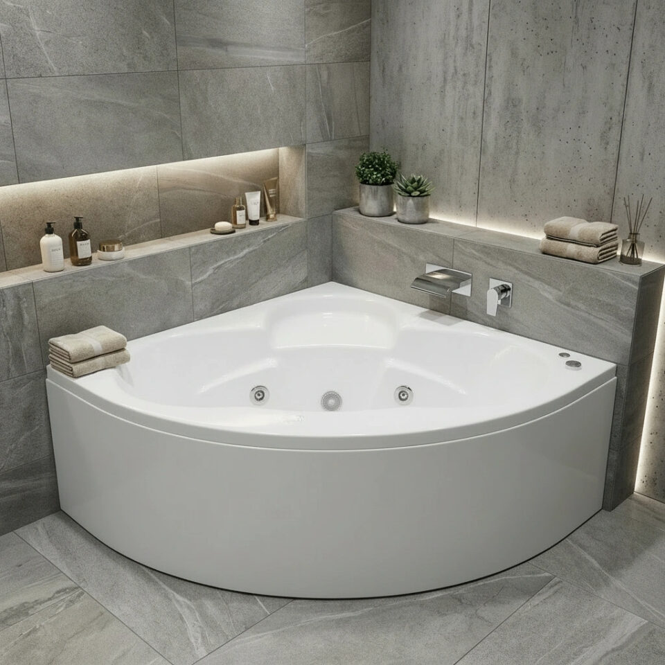 Γωνιακή Μπανιέρα 547 Venus 130x130x60