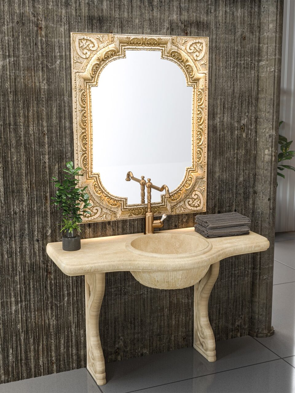 Νιπτήρας Μπάνιου Baroque (Σετ) 206 Parthenon