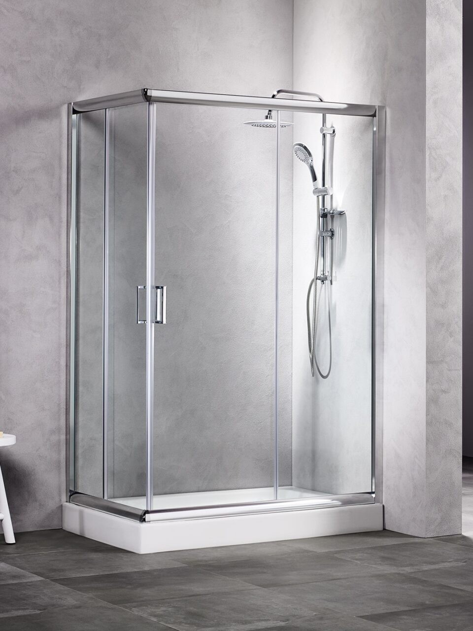 Παραλληλόγραμμη Καμπίνα AS9080 Διάφανη 90x80