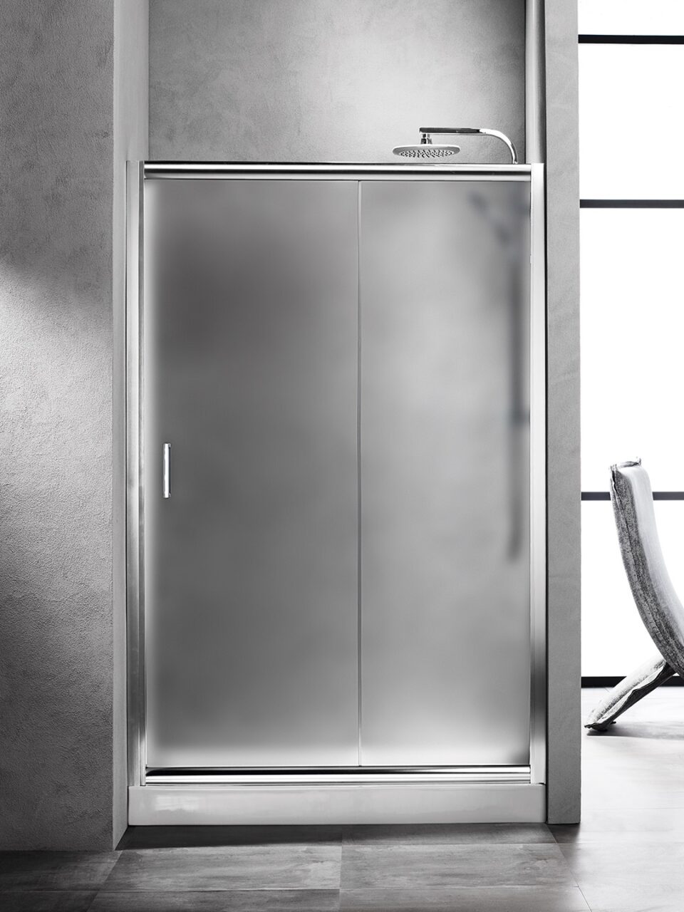 Δίφυλλη Συρόμενη Καμπίνα AW120F Frosted 120εκ