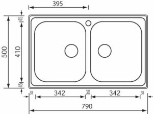 STAINLESS STEEL 11492 CΟΜΕΤΑ ΣΑΓΡ.79Χ50 2V