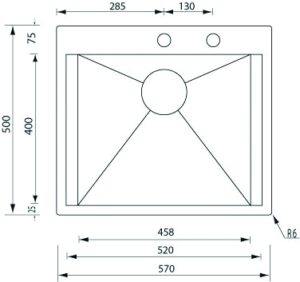 STAINLESS STEEL 15222 FΟCUS ΜΙΧ SΑΤΙΝ.57Χ50 1V