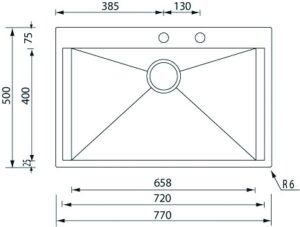 STAINLESS STEEL 15223 FΟCUS ΜΙΧ SΑΤΙΝ.77Χ50 1V