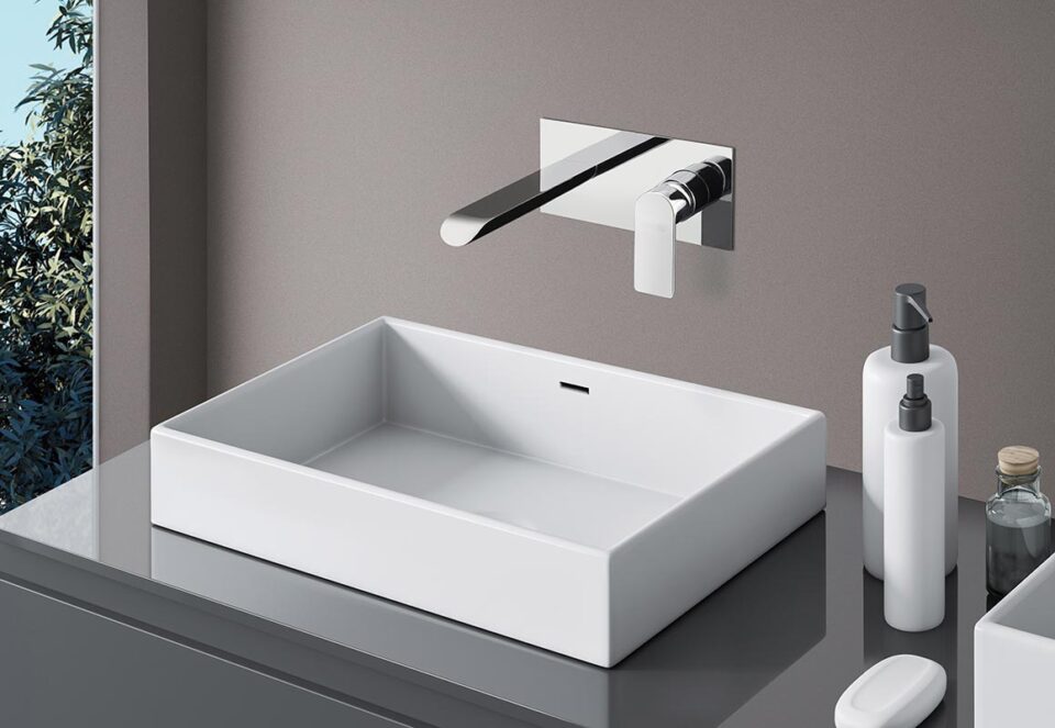 Μπαταρία Νιπτήρα Florence Εντοιχιζόμενη Χρωμίου