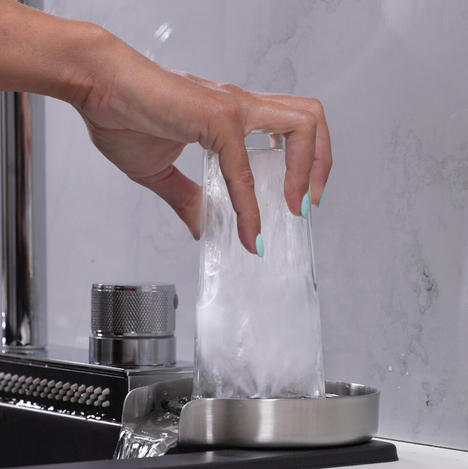 Βάση Πλυσίματος Ποτηριών Χρωμίου