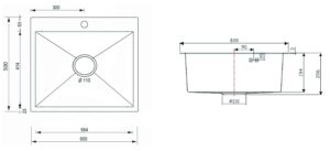 STAINLESS STEEL 6050S VΙSΙΟΝ SΑΤΙΝ 60Χ50 1V